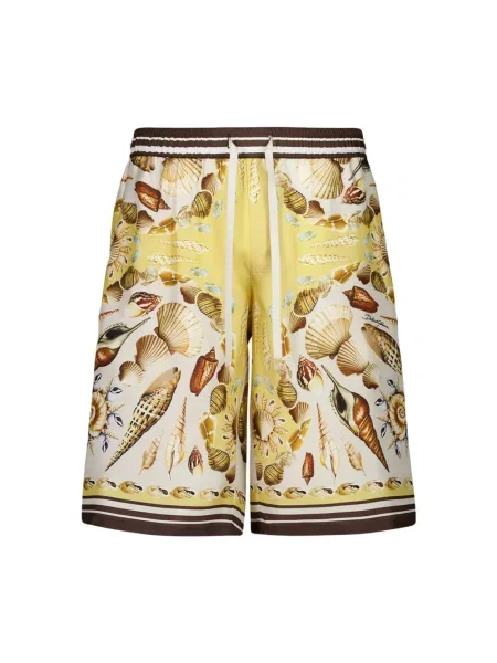 Jedwabne szorty Dolce And Gabbana z nadrukiem