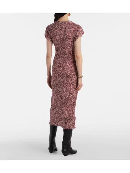 Rochie midi Isabel Marant cu imagine până la genunchi de costum violet