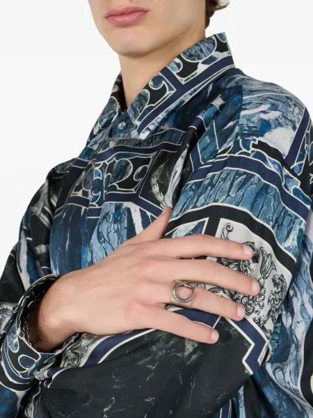 Inel Roberto Cavalli cu model piele de șarpe