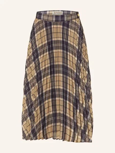 Barbour Plisovaná Sukně Ria / tmavě šedá / šedá béžová