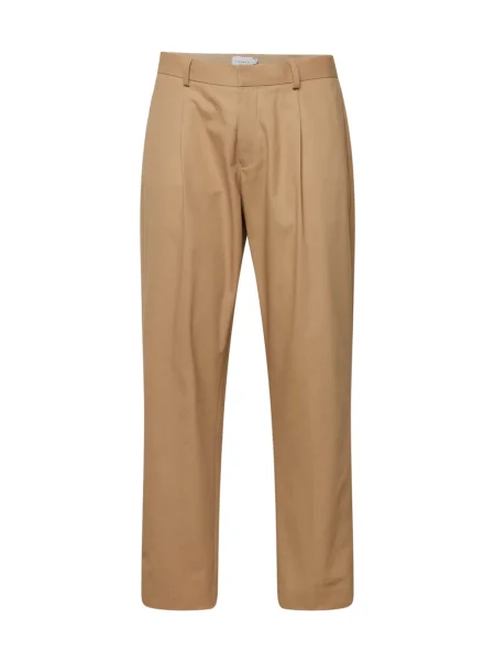 TOPMAN Pantaloni cutați cămilă maro