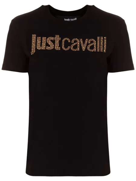 Tricou Just Cavalli cu imagine negru