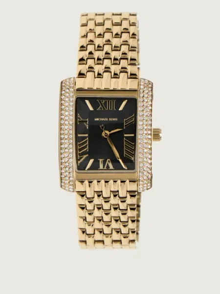 MICHAEL Michael Kors Ceas analogic EMERY / negru / transparent auriu
