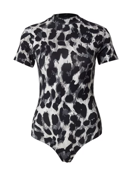 ABOUT YOU Bodi majica Selma siva / tamo siva / crna bijela