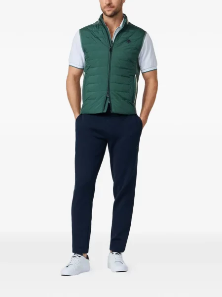Vestă Hackett London din piele de căprioară verde