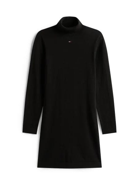 Tommy Jeans Rochie tricotată Ess negru