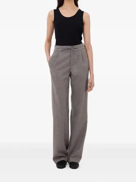 Pantaloni Loulou De Saison plisate maro