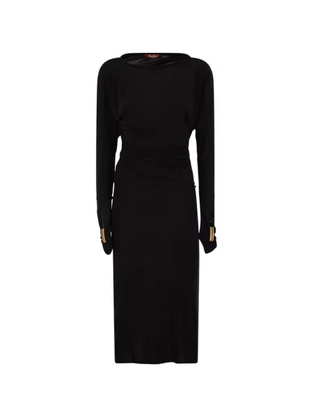Rochie midi Max Mara drapată negru