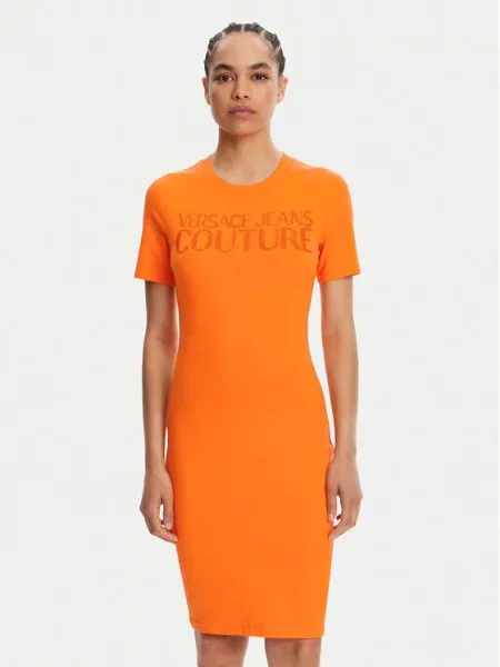 Versace Jeans Couture Sukienka codzienna pomarańczowy