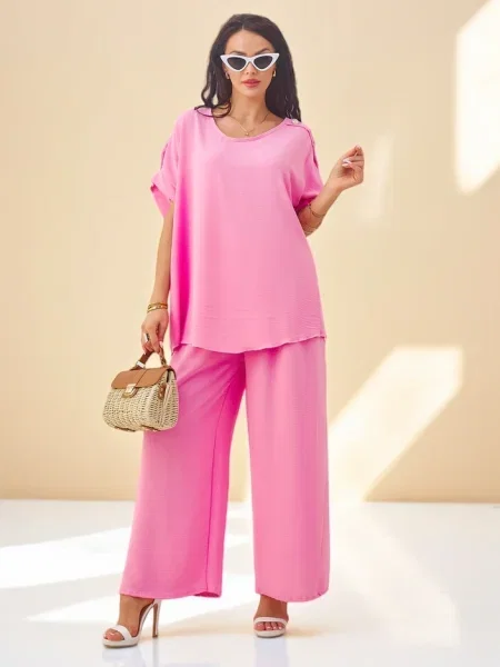 Pantaloni Resti scurte roz