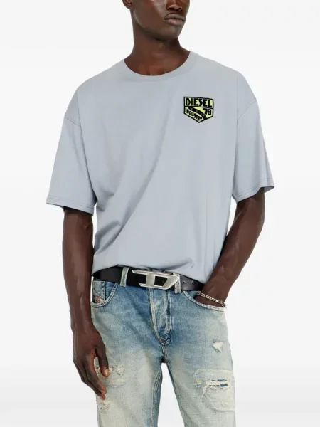 Tricou Diesel cu imagine gri