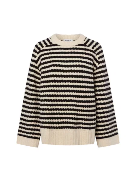 EDITED sweter z dzianiny z zawartością wełny Lennon Kobiety w S beżowy