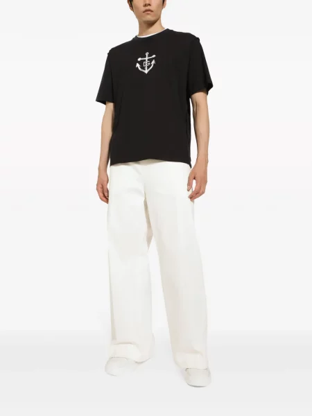 Raštuotas marškinėliai Dolce & Gabbana mėlyna