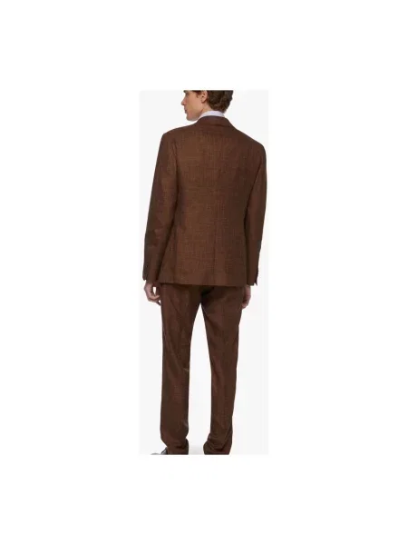 Garnitur Brooks Brothers wełniany brązowy