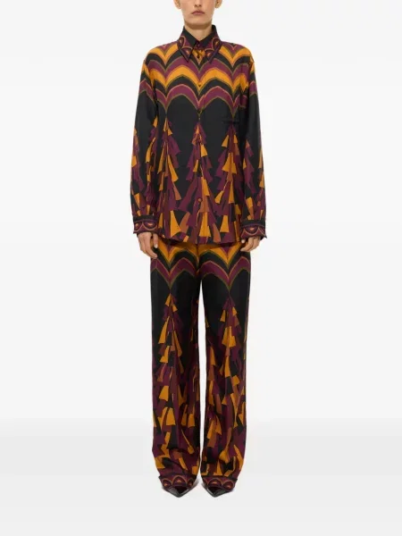 Pantaloni Pucci de mătase cu imagine negru