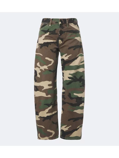 Blugi Nili Lotan cu model camuflaj verde
