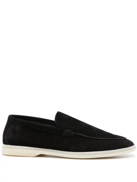 Pantofi loafer Scarosso din piele de căprioară negru