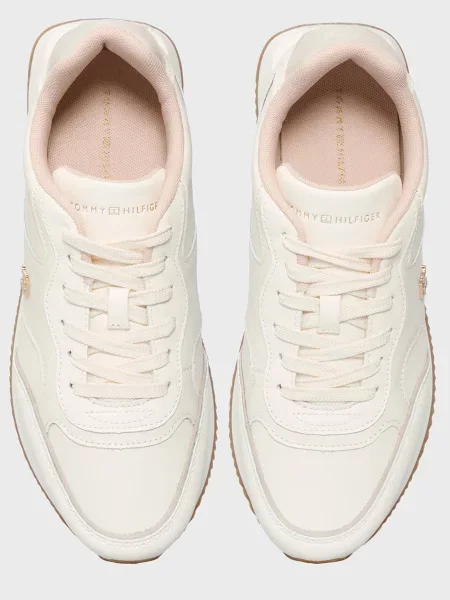 Шкіряні кросівки Tommy Hilfiger бежеві