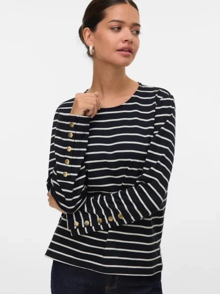 VERO MODA Tricou VMFILUKKA negru alb