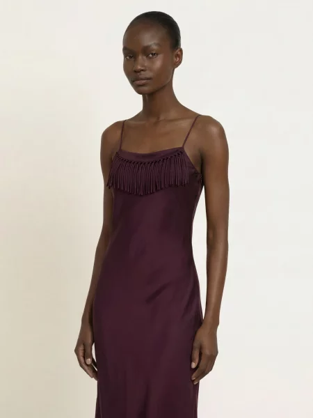 Claudie Pierlot Satynowa Sukienka lila