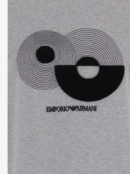 Tricou Emporio Armani cu imagine gri