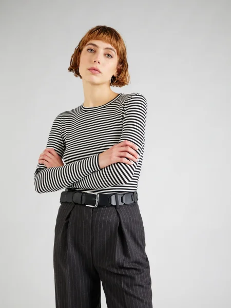 Soft Rebels Tricou Fenja negru alb