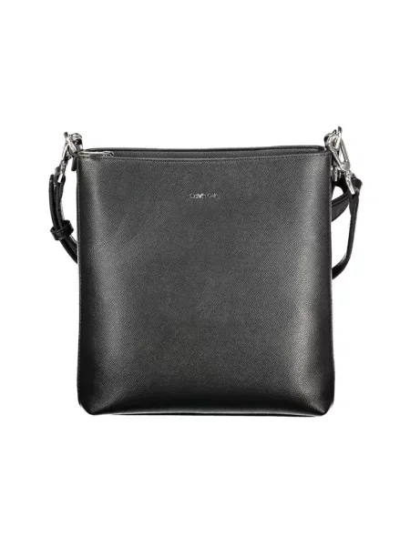 Mała torebka crossbody Calvin Klein skórzana czarna