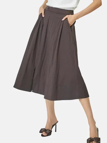 Co'couture Fustă Cotton' maro