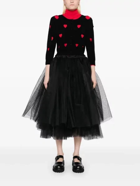 Fustă Comme Des Garçons în linie A negru