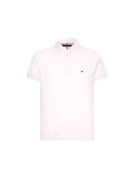 Koszulka polo o kroju slim fit z dodatkiem streczu Tommy Hilfiger różowe