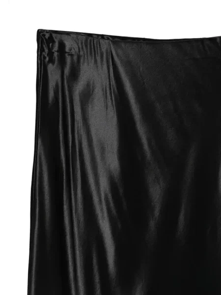Fustă midi Erika Cavallini din satin negru