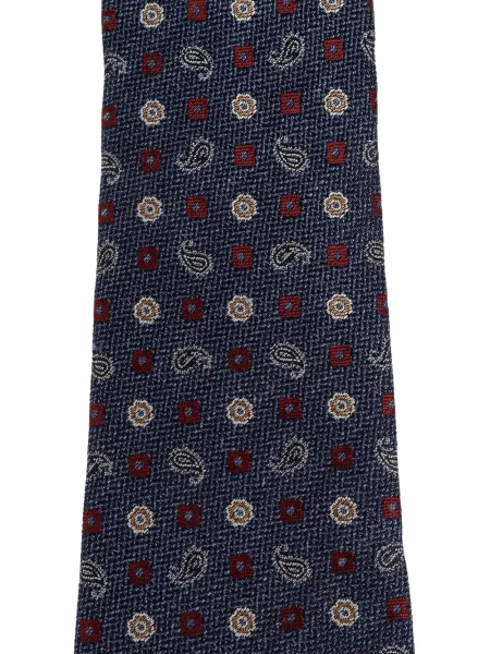 Cravată Etro cu model paisley albastru