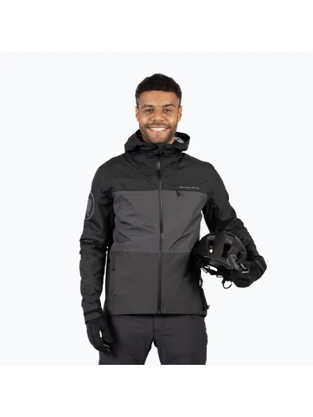 Geacă de ciclism pentru bărbați Endura Singletrack II Waterproof matt black negru