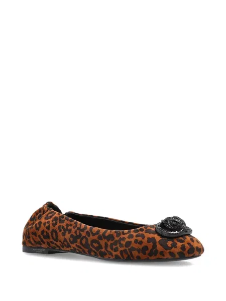 Balerini Kurt Geiger London cu imagine cu model leopard maro