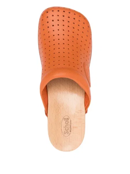 Papuci Balenciaga din piele portocaliu