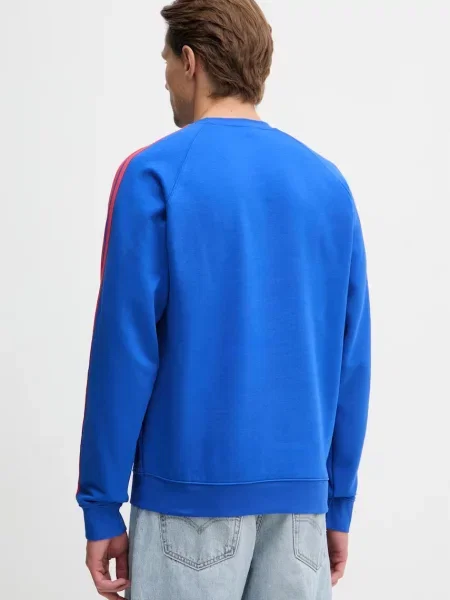 Adidas Originals bluza z bawełną niebieska