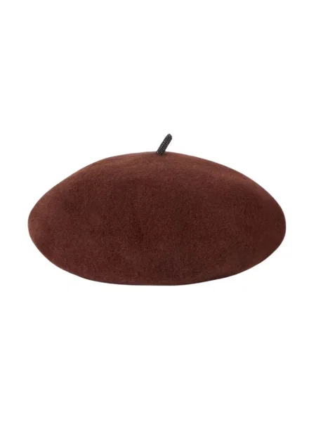 Czapka Brunello Cucinelli wełniana brązowa