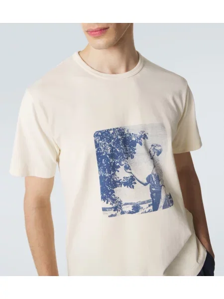 Tricou Jw Anderson cu imagine din jerseu alb