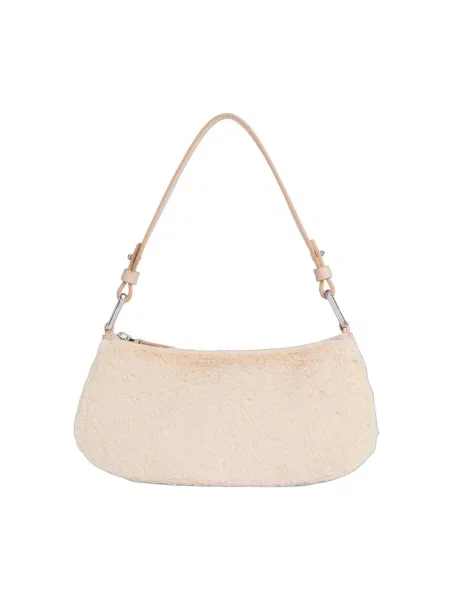 Torebka bagietka Coccinelle skórzana beżowa