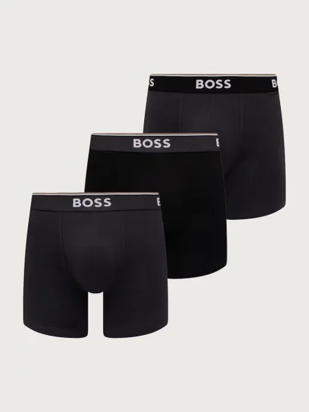 BOSS bokserki dopasowane z bawełną BoxerBr 3P Power niebieskie