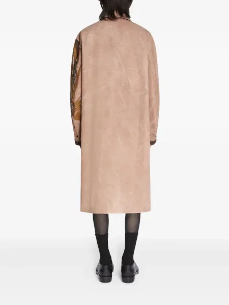 Palton Dries Van Noten cu model floral cu imagine roz