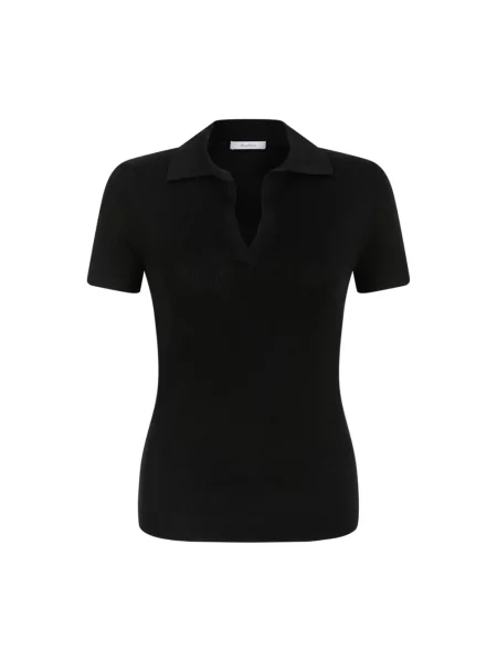 Polo Max Mara wełniane prążkowane czarne