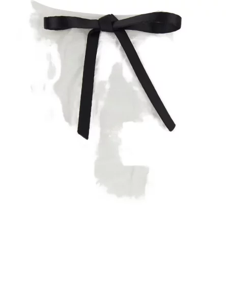 Mini suknelė Shushu/tong be rankovių kaklaraiščiai balta