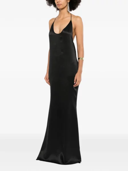Rochie de seară Tom Ford de mătase negru