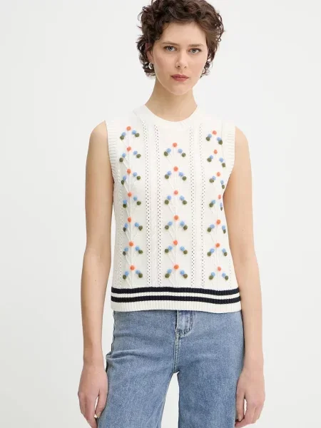 PS Paul Smith kamizelka z domieszką wełny beżowa