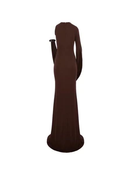 Rochie maxi Seen Users drapată maro