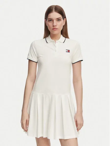 Tommy Jeans Rochie de zi Tommy Badge alb
