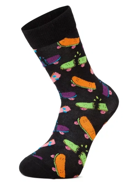 Happy Socks Skarpety Mężczyźni czarny|wielokolorowy wzorzysty czarne