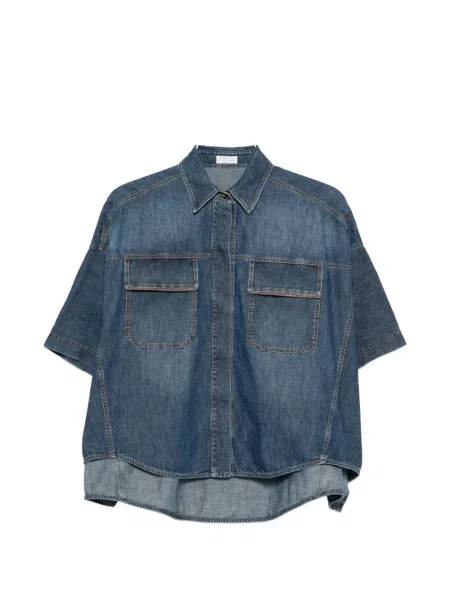 Koszula Brunello Cucinelli niebieska