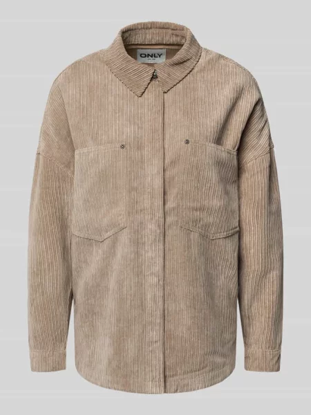 Bluzka koszulowa o luźnym kroju z na piersi model ‘JANINE-RAI’ Only